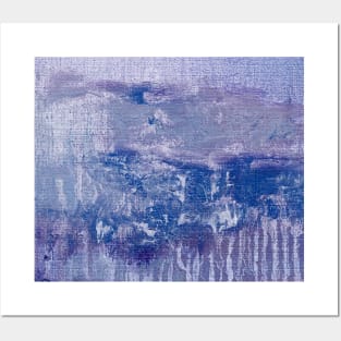 Blue Purple Indigo Abstract Art Posters and Art